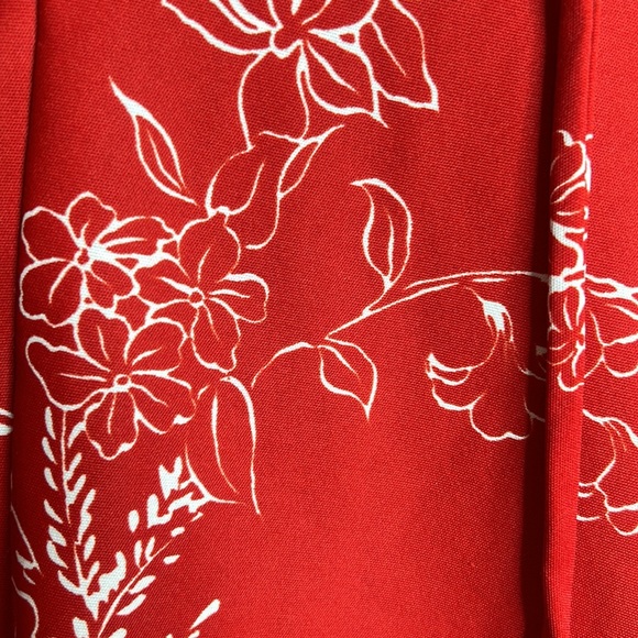 Vintage Retro Nani of Hawaii Womens Shirt Top Floral Tori Richards Red S SMALL - Picture 4 of 6